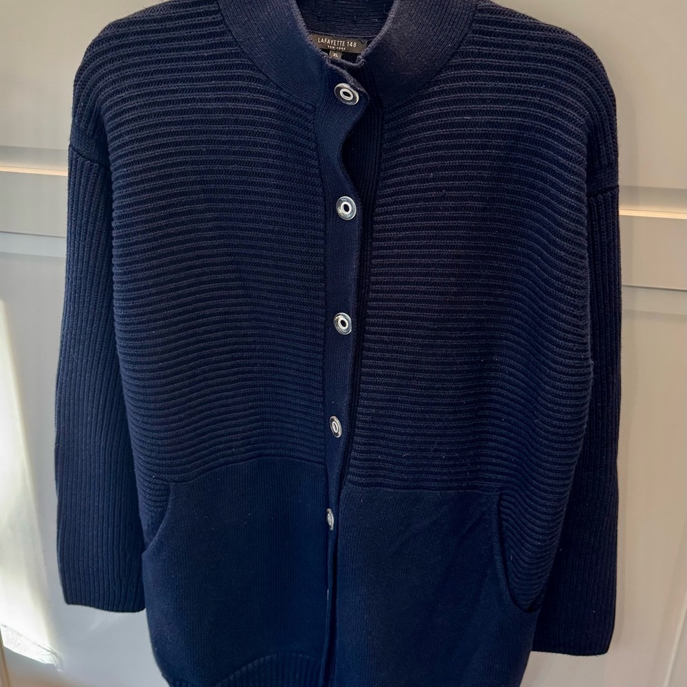 Lafayette 148 New York Midnight Cardigan
